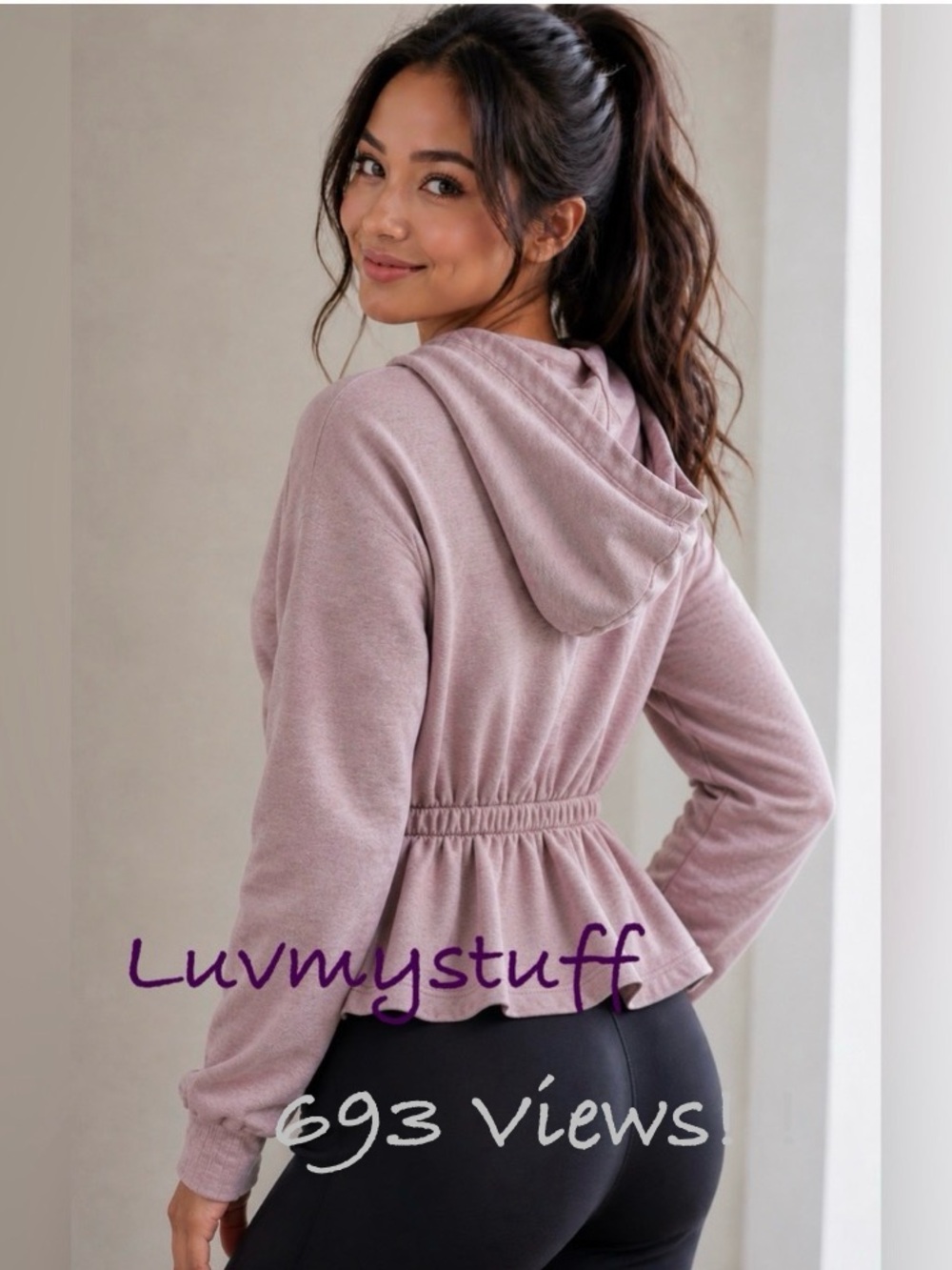 WOW!👁👁 693 VIEWS!!! 🎉Adorable Right! Cute Lululemon Peplum Hoodie Sweater Top